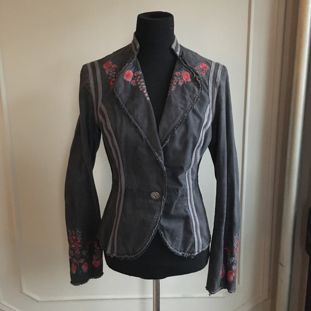 ❤️ Like Free People Embroidered Designer Jacket Blazer LONDON